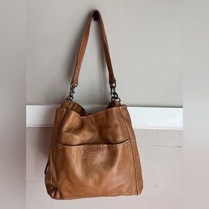 American Leather Tan Shoulder Bag